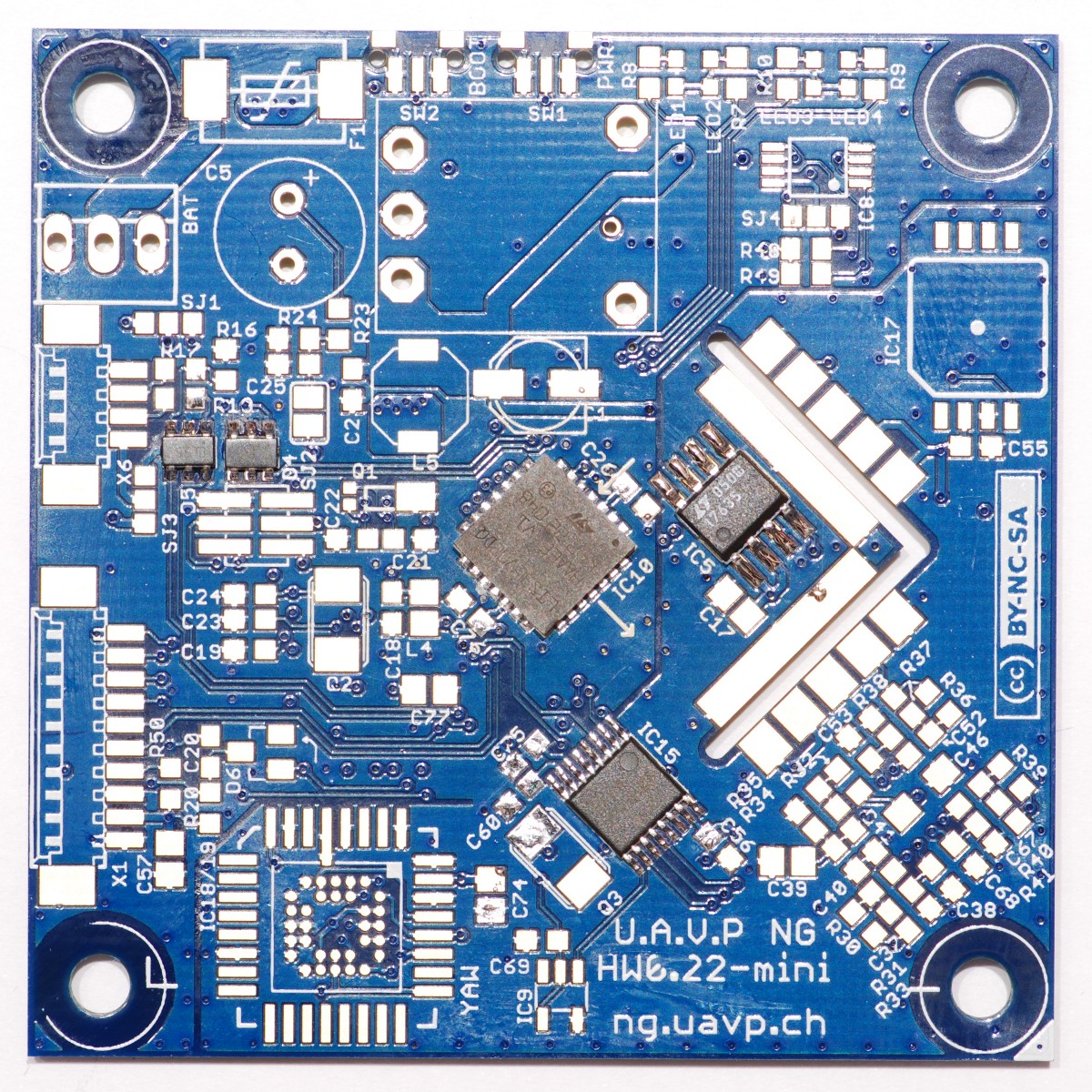fc-board topside with multipin-ICs soldered