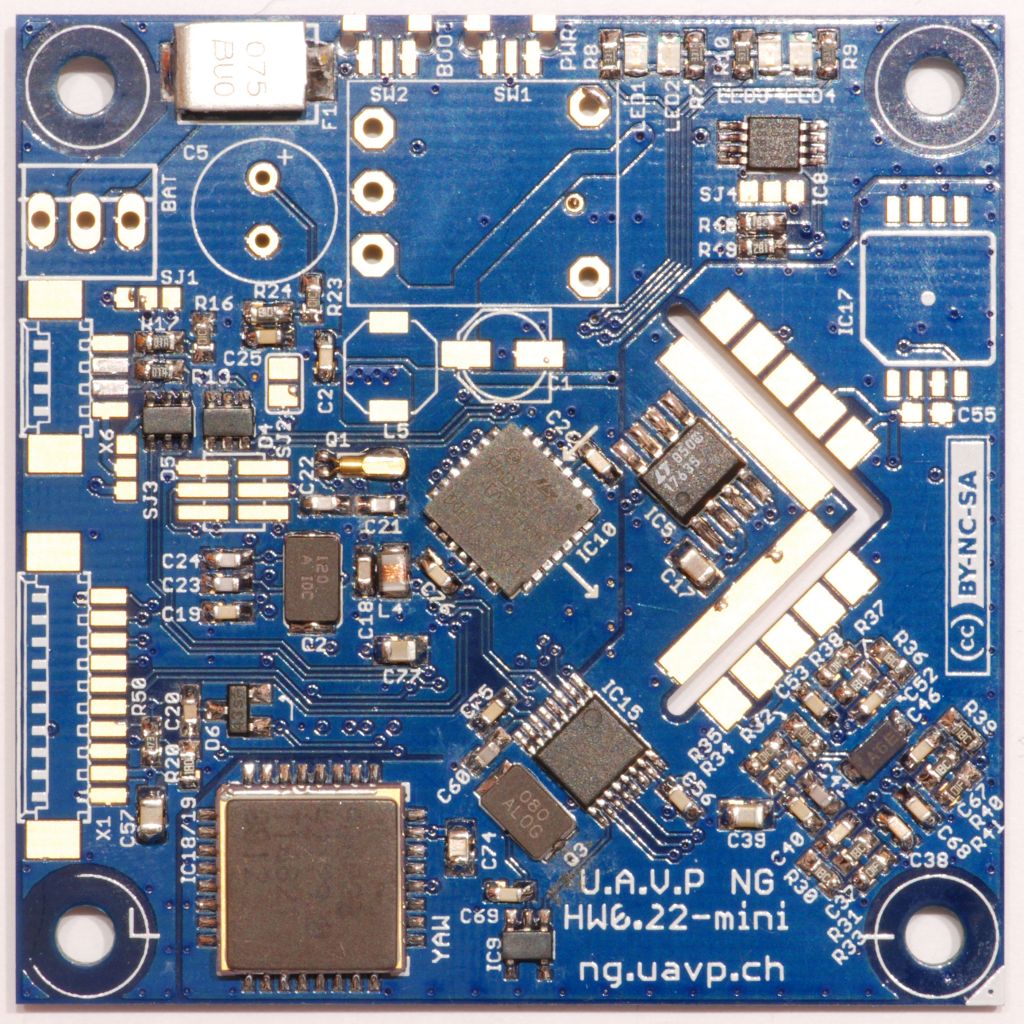 fc-board topside with multipin-ICs and small stuff soldered