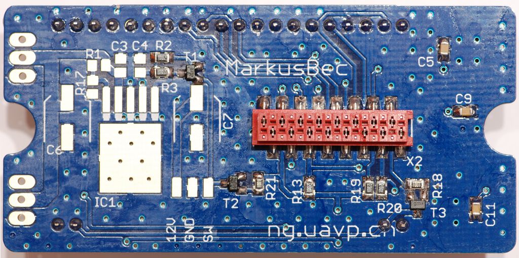 display board bottomside soldered completely