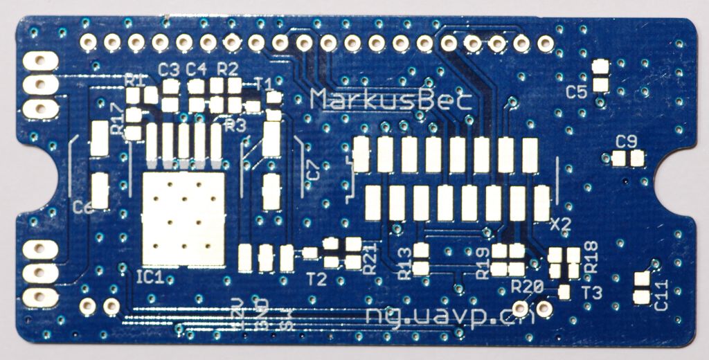 display board bottomside empty