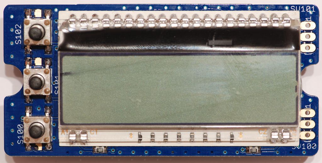 display board topside soldered completely